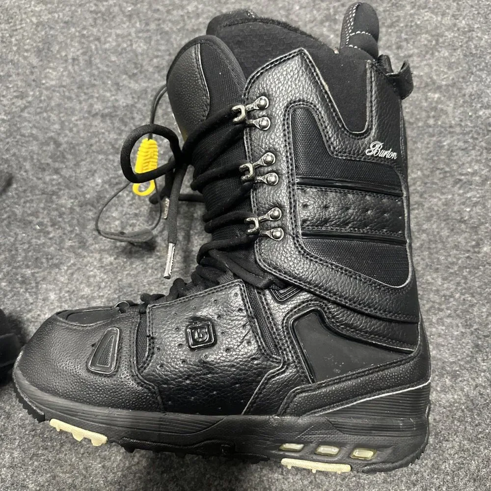 BURTON HAIL SNOWBOARD BOOTS BLACK  MEN SIZE 9